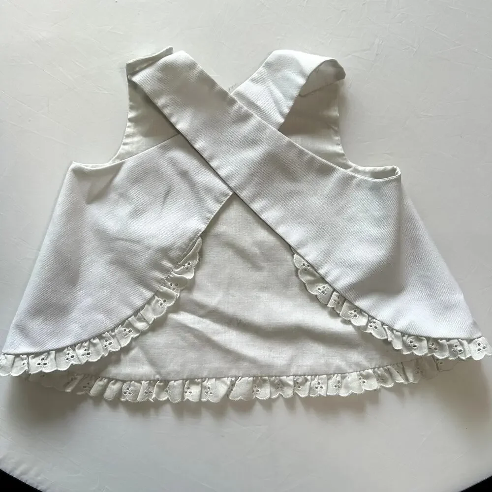 Vintage Howday Sportswear Of Miami Embroidered Pinafore Apron Dress
